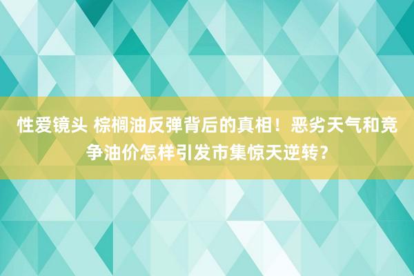 性爱镜头 棕榈油反弹背后的真相！恶劣天气和竞争油价怎样引发市集惊天逆转？