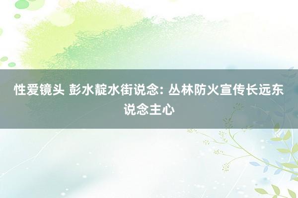 性爱镜头 彭水靛水街说念: 丛林防火宣传长远东说念主心