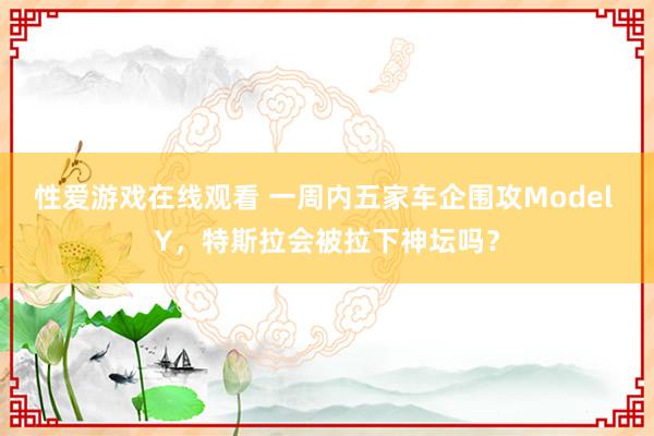 性爱游戏在线观看 一周内五家车企围攻Model Y，特斯拉会被拉下神坛吗？