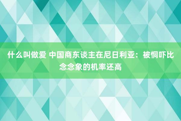 什么叫做爱 中国商东谈主在尼日利亚：被恫吓比念念象的机率还高