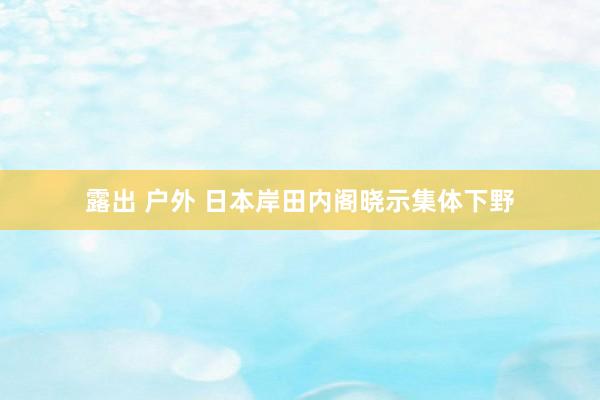 露出 户外 日本岸田内阁晓示集体下野