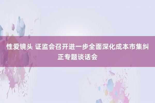 性爱镜头 证监会召开进一步全面深化成本市集纠正专题谈话会