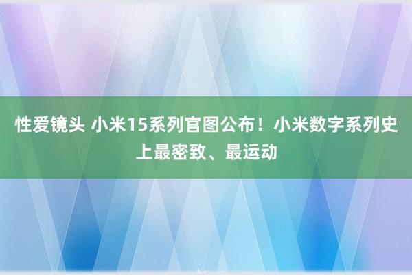 性爱镜头 小米15系列官图公布！小米数字系列史上最密致、最运动