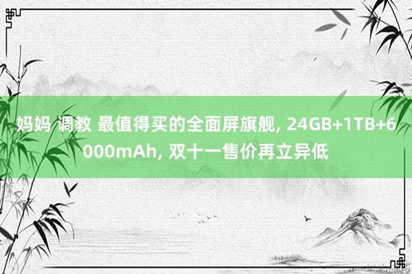 妈妈 调教 最值得买的全面屏旗舰， 24GB+1TB+6000mAh， 双十一售价再立异低