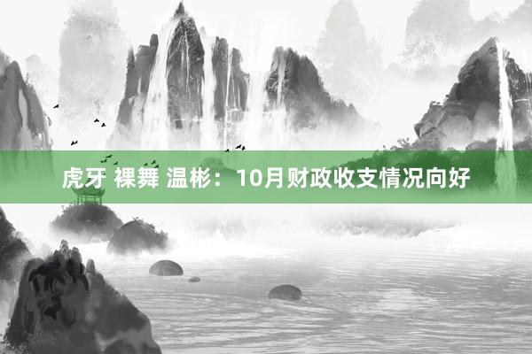 虎牙 裸舞 温彬：10月财政收支情况向好