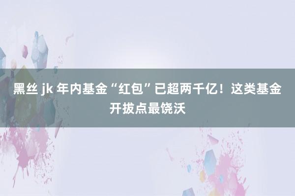 黑丝 jk 年内基金“红包”已超两千亿！这类基金开拔点最饶沃