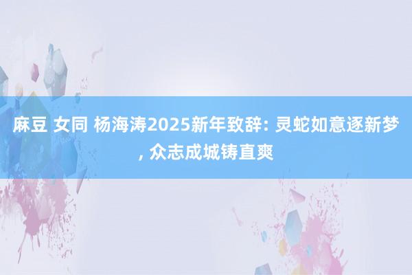 麻豆 女同 杨海涛2025新年致辞: 灵蛇如意逐新梦， 众志成城铸直爽