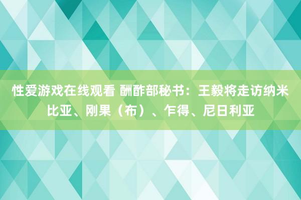 性爱游戏在线观看 酬酢部秘书：王毅将走访纳米比亚、刚果（布）、乍得、尼日利亚