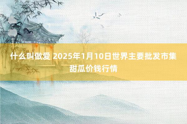 什么叫做爱 2025年1月10日世界主要批发市集甜瓜价钱行情