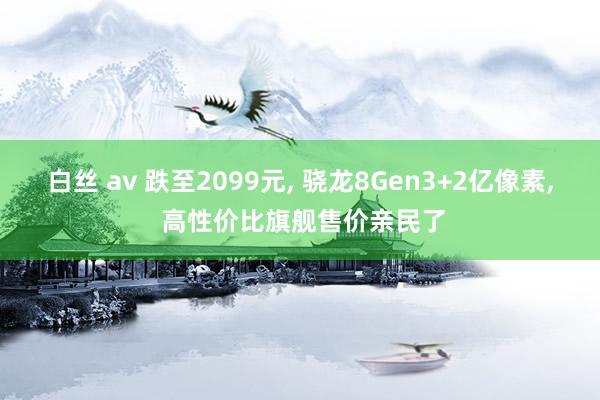 白丝 av 跌至2099元， 骁龙8Gen3+2亿像素， 高性价比旗舰售价亲民了