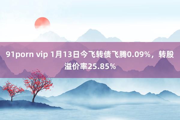 91porn vip 1月13日今飞转债飞腾0.09%，转股溢价率25.85%