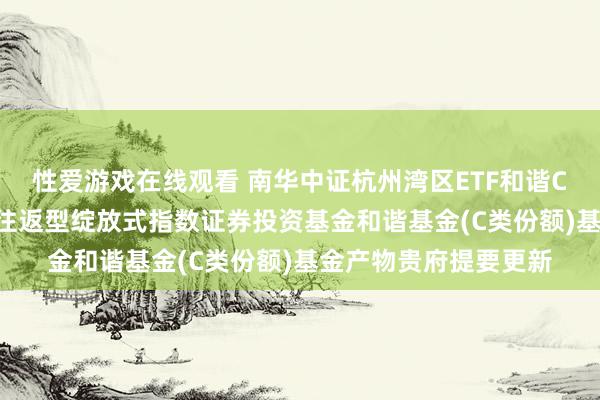 性爱游戏在线观看 南华中证杭州湾区ETF和谐C: 南华中证杭州湾区往返型绽放式指数证券投资基金和谐基金(C类份额)基金产物贵府提要更新