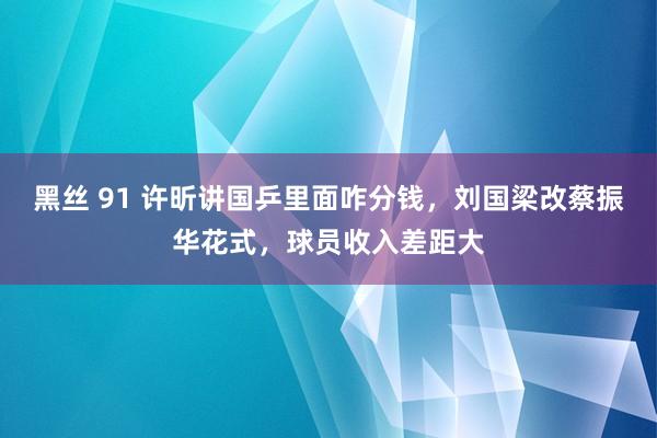 黑丝 91 许昕讲国乒里面咋分钱，刘国梁改蔡振华花式，球员收入差距大