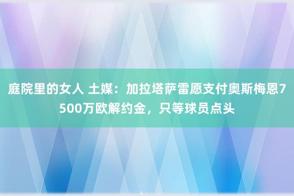 庭院里的女人 土媒：加拉塔萨雷愿支付奥斯梅恩7500万欧解约金，只等球员点头